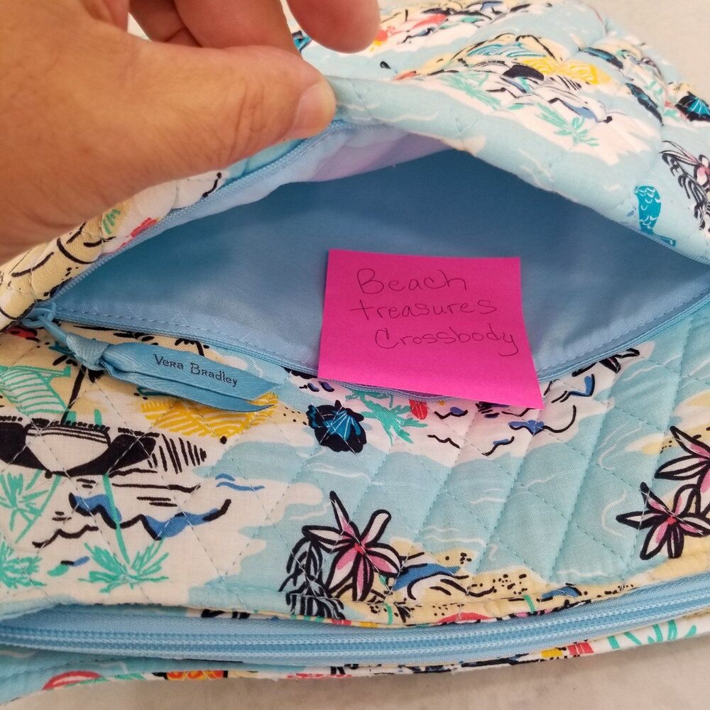 Vera Bradley beach treasures pattern cross body bag - Picture 8 of 12